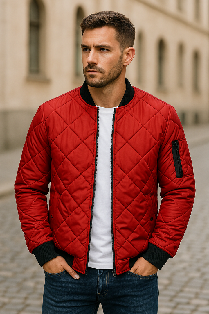 Willy - Giacca in Cotone con Motivo a Diamante