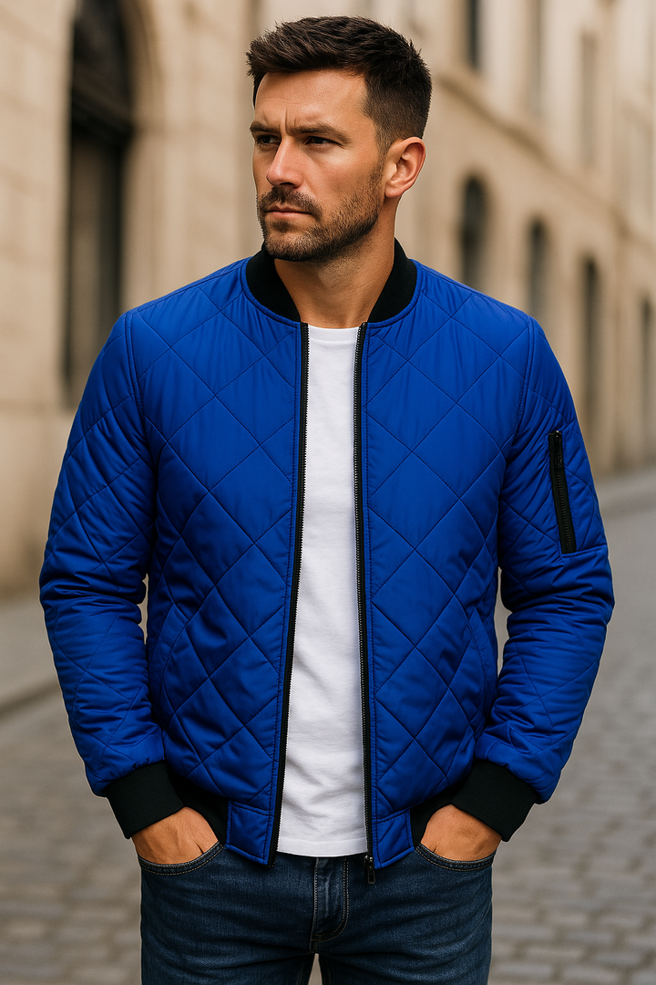 Willy - Giacca in Cotone con Motivo a Diamante