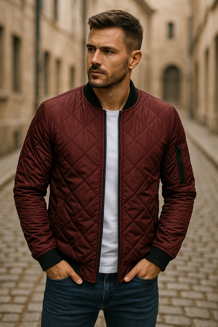 Willy - Giacca in Cotone con Motivo a Diamante