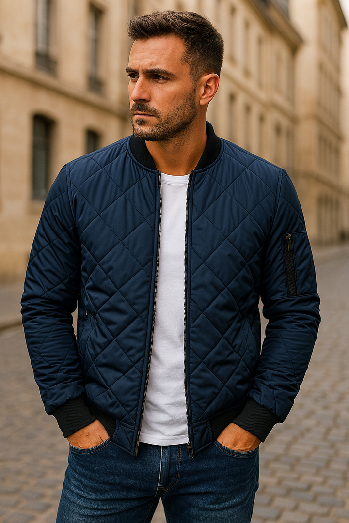 Willy - Giacca in Cotone con Motivo a Diamante