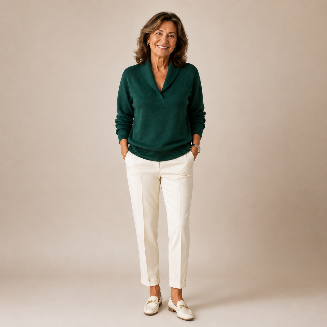 Samilla - Maglione a Maniche Lunghe Con Scollo a V