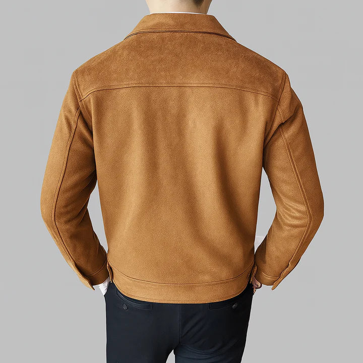 Davila - Elegante Giacca in Pelle Scamosciata a Maniche Lunghe