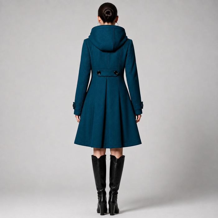 Khadidja - Cappotto Con Cappuccio E Doppiopetto