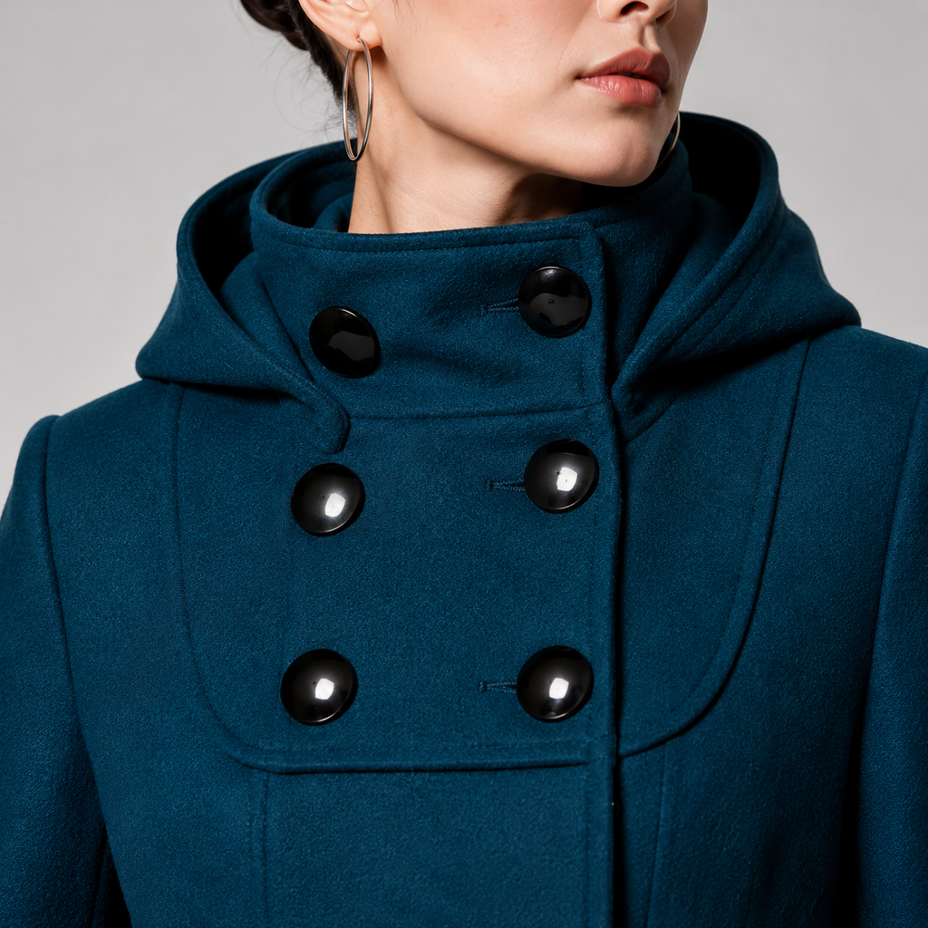 Khadidja - Cappotto Con Cappuccio E Doppiopetto
