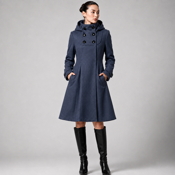 Khadidja - Cappotto Con Cappuccio E Doppiopetto