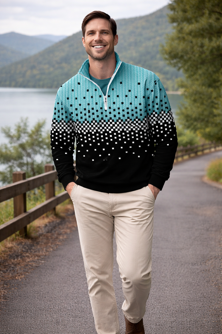 Moshe - Maglione Autunnale e Invernale Con Collo Alto