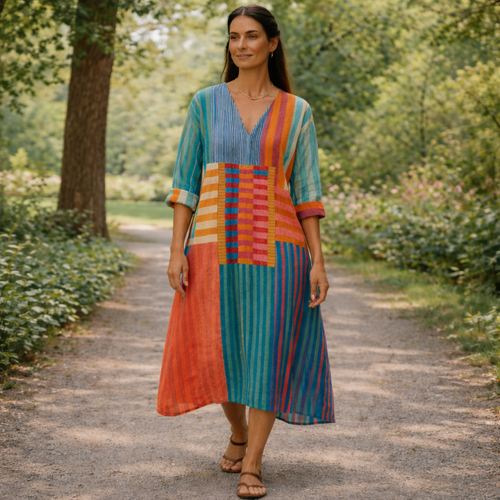 Piyasha - Abito Elegante Con motivi Geometrici