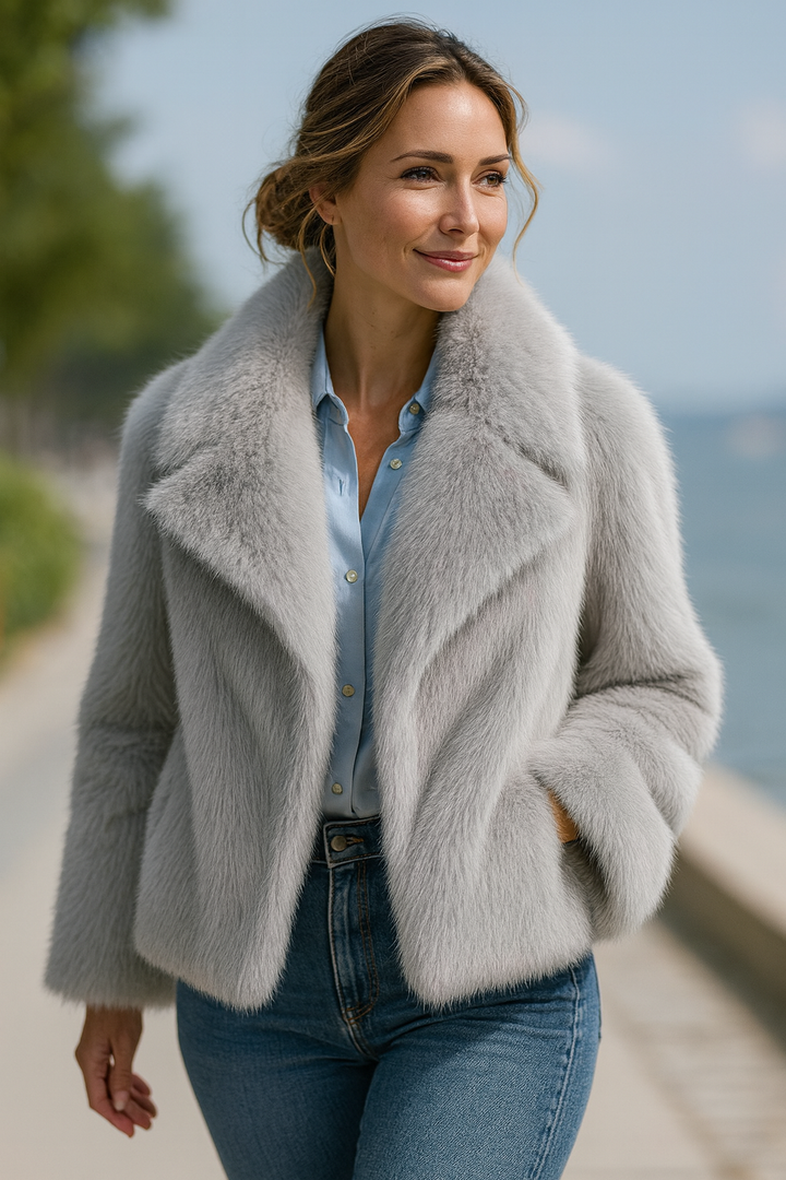 Quaithe - Cappotto Taglia Grande In Morbida Pelliccia