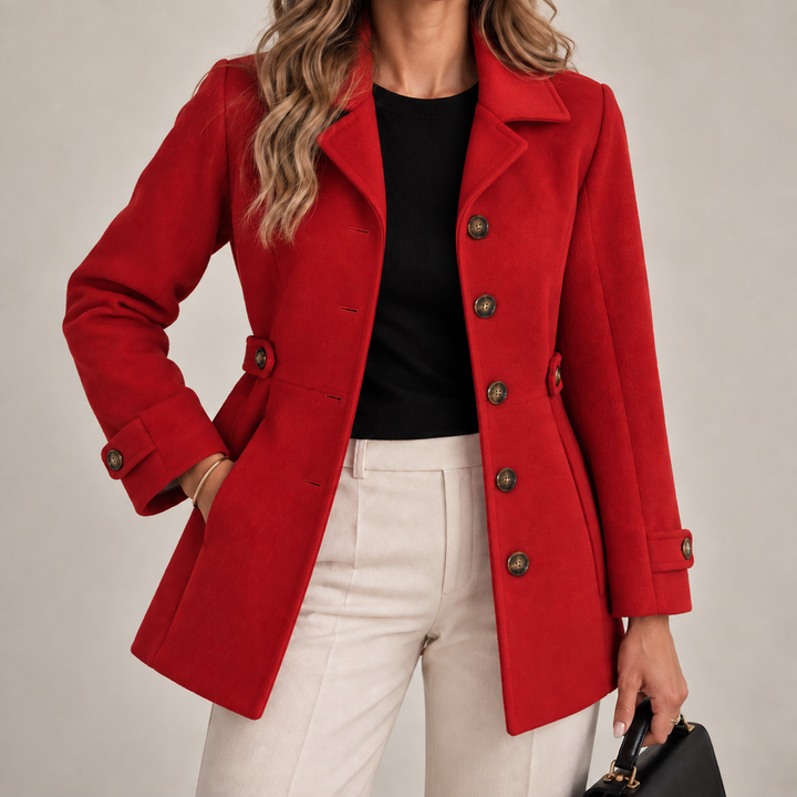 Rizzie - Cappotto Lungo Con Rever a Scanalatura E Chiusura a Bottoni