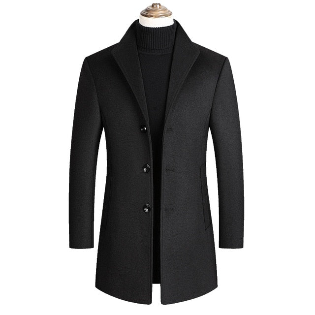 Morkvarg - Elegante Cappotto Invernale Lungo Con Bottoni