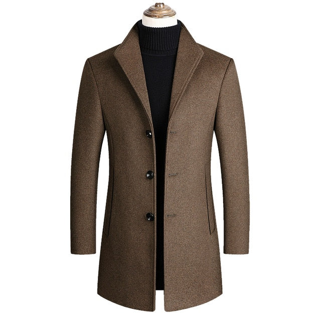 Morkvarg - Elegante Cappotto Invernale Lungo Con Bottoni