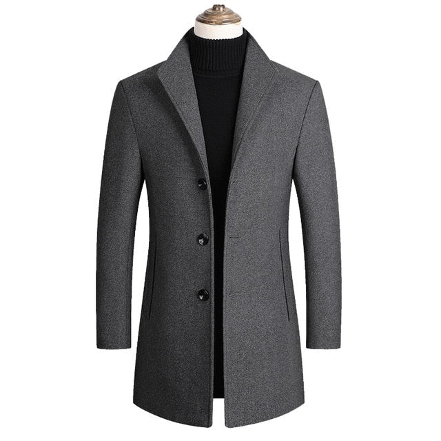 Morkvarg - Elegante Cappotto Invernale Lungo Con Bottoni
