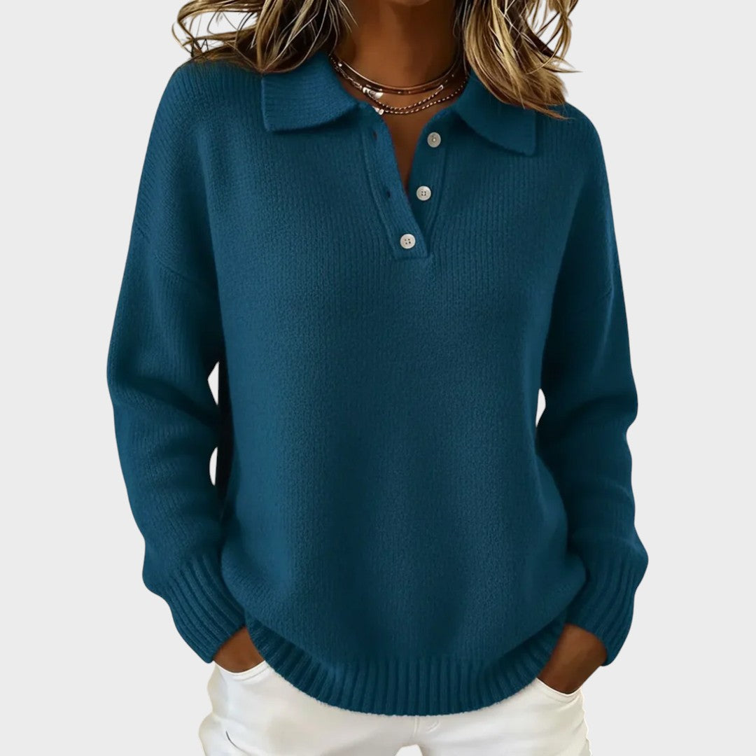Aneeka - Elegante Maglione Lavorato a Maglia Con Maniche Lunghe