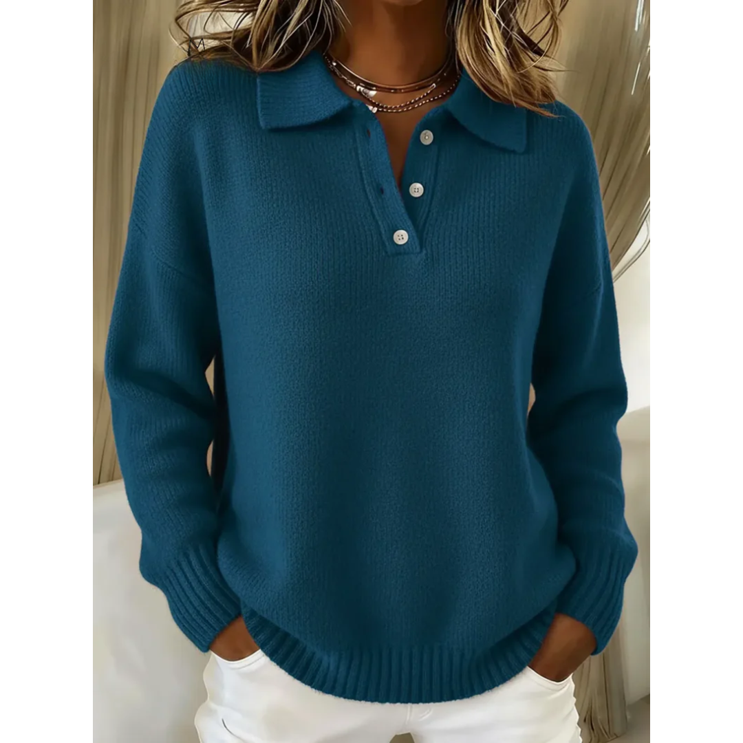 Healen - Maglione Polo Lavorato A Maglia