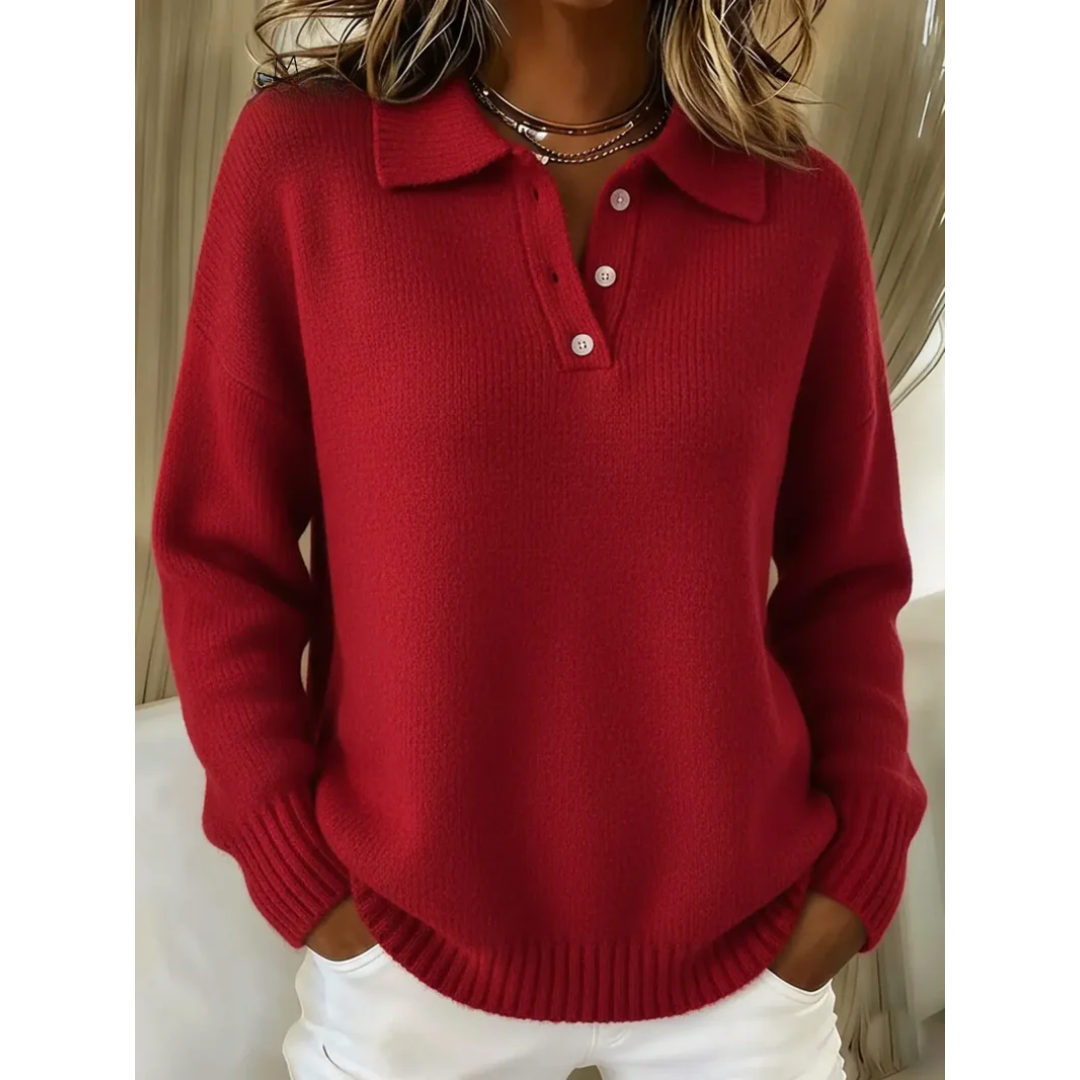 Healen - Maglione Polo Lavorato A Maglia