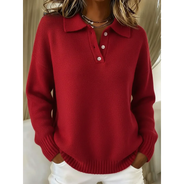 Healen - Maglione Polo Lavorato A Maglia