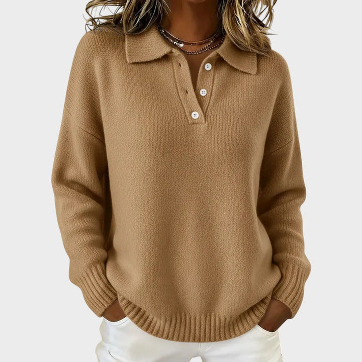 Aneeka - Elegante Maglione Lavorato a Maglia Con Maniche Lunghe