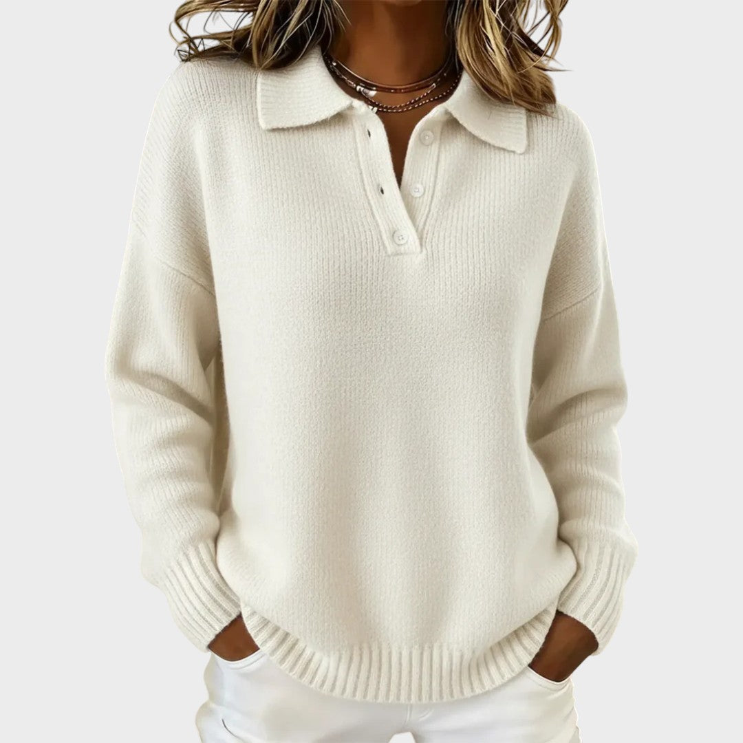 Aneeka - Elegante Maglione Lavorato a Maglia Con Maniche Lunghe