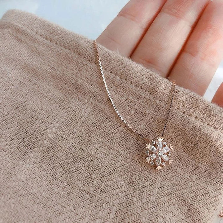 Nyellain - Collana di Cristallo con Fiocco di neve Scintillante