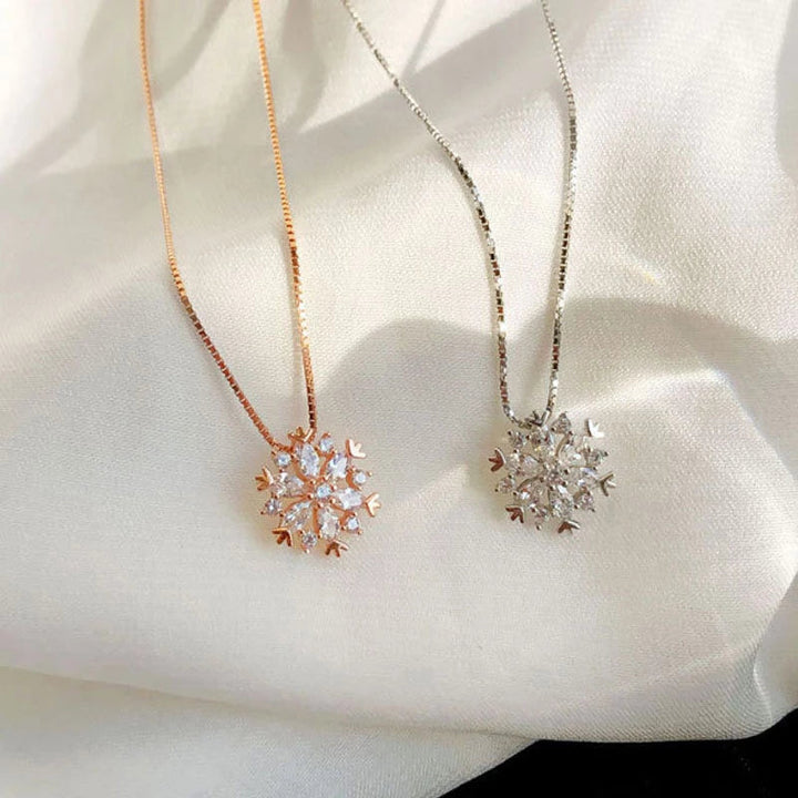 Nyellain - Collana di Cristallo con Fiocco di neve Scintillante