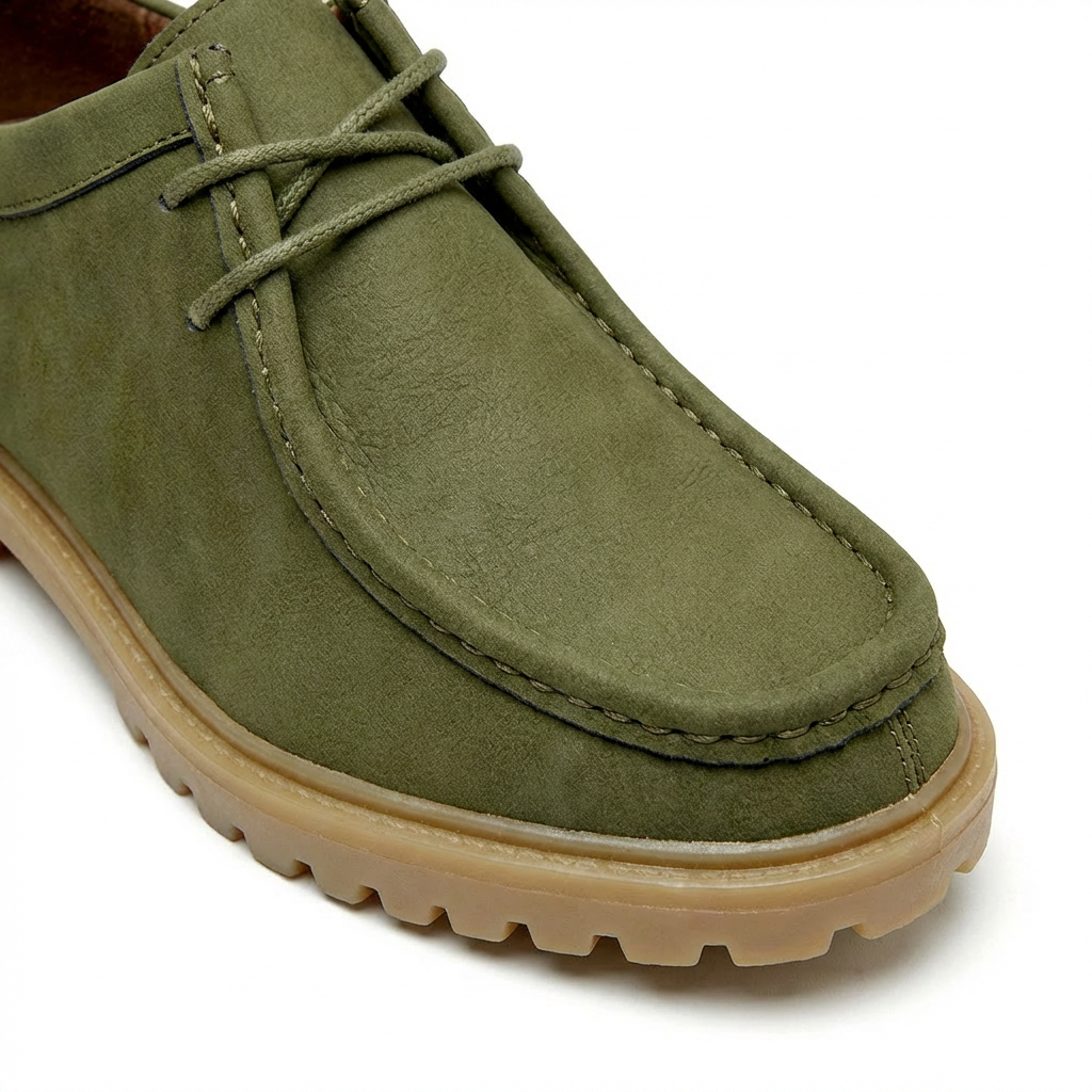Jasson - Scarpe Stringate in Pelle Scamosciata Con Punta Mocassino