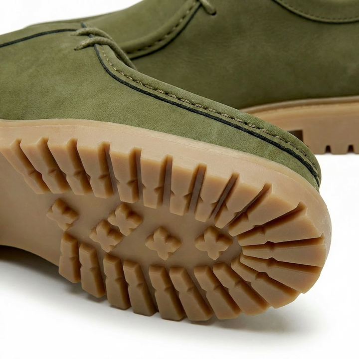 Jasson - Scarpe Stringate in Pelle Scamosciata Con Punta Mocassino