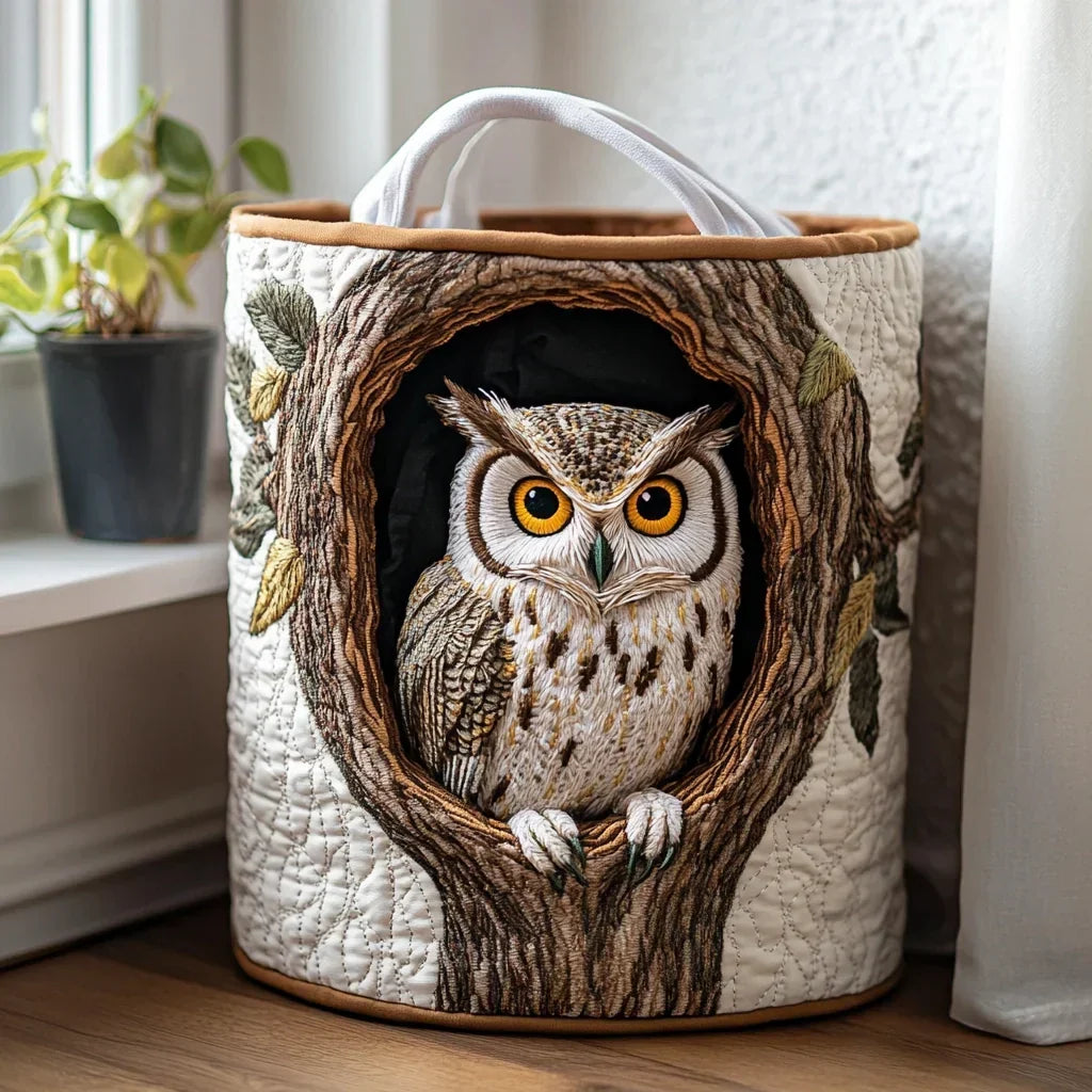 Crestelle - Cesto Decorativo Per Riporre Oggetti, Trapuntato a Mano