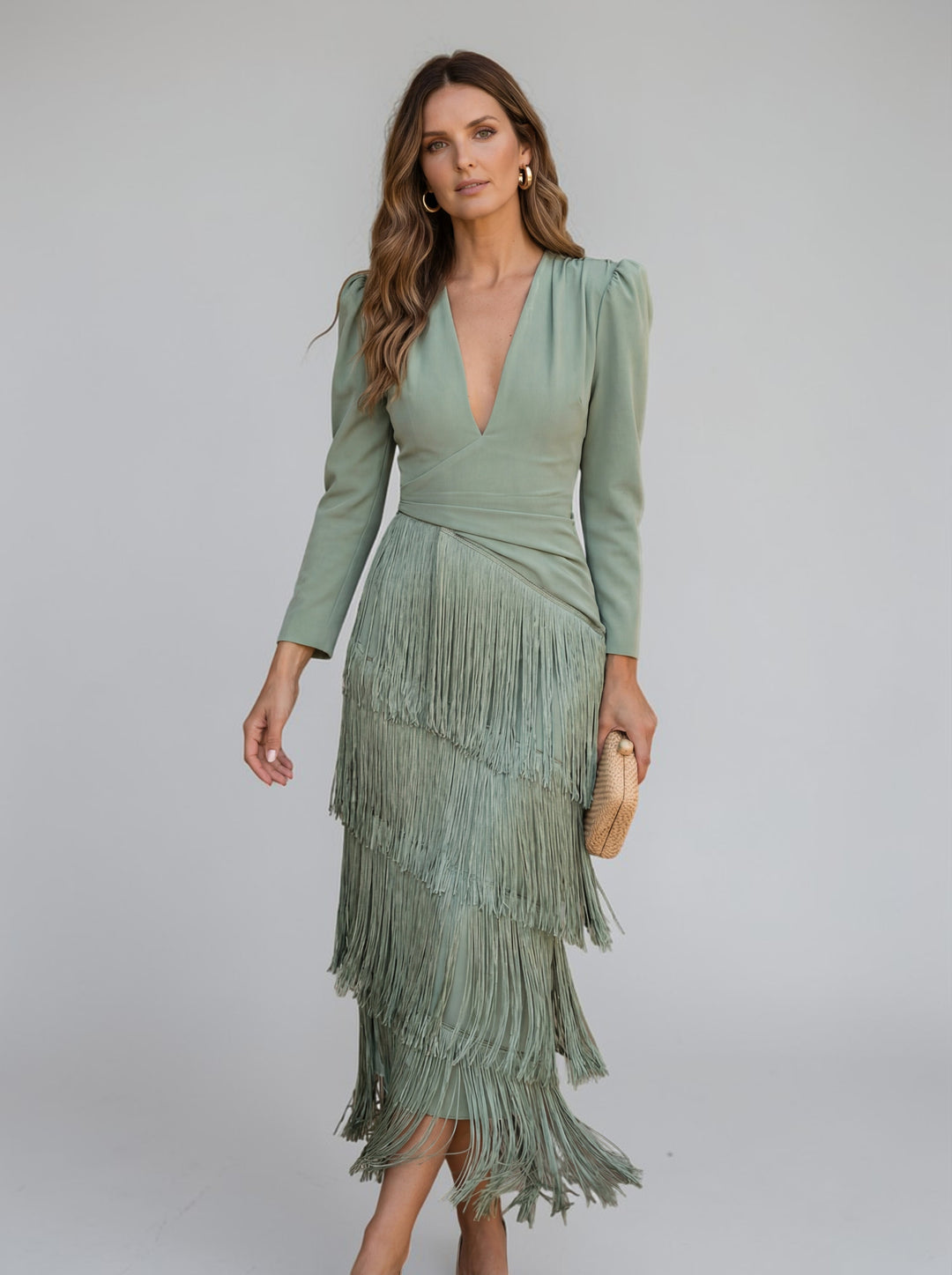 Rylanya - Elegante Abito Con Frange