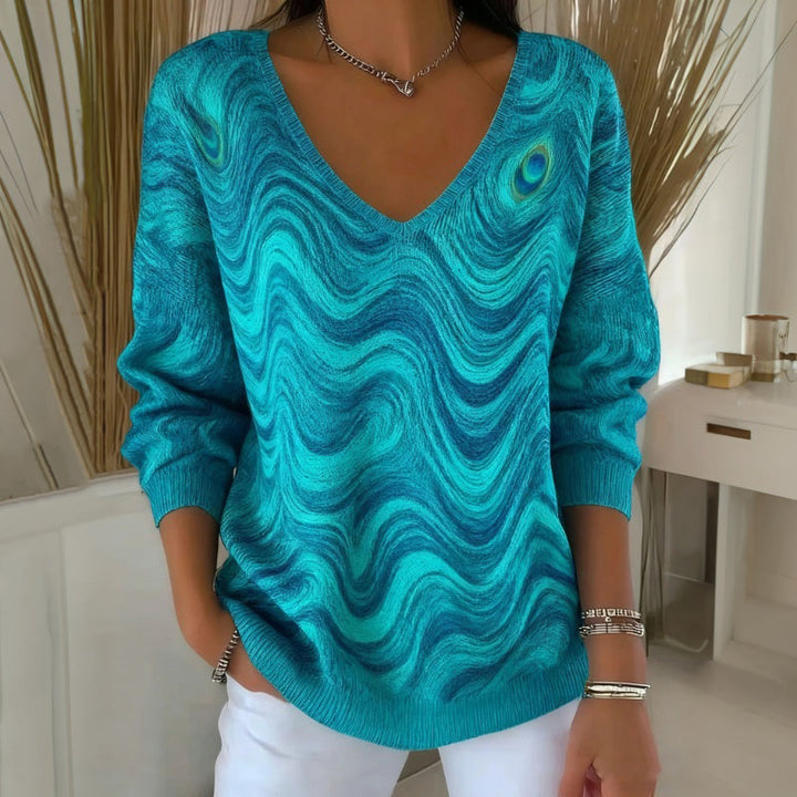 Nyella - T-Camicia Casual con Stampa Sfumata