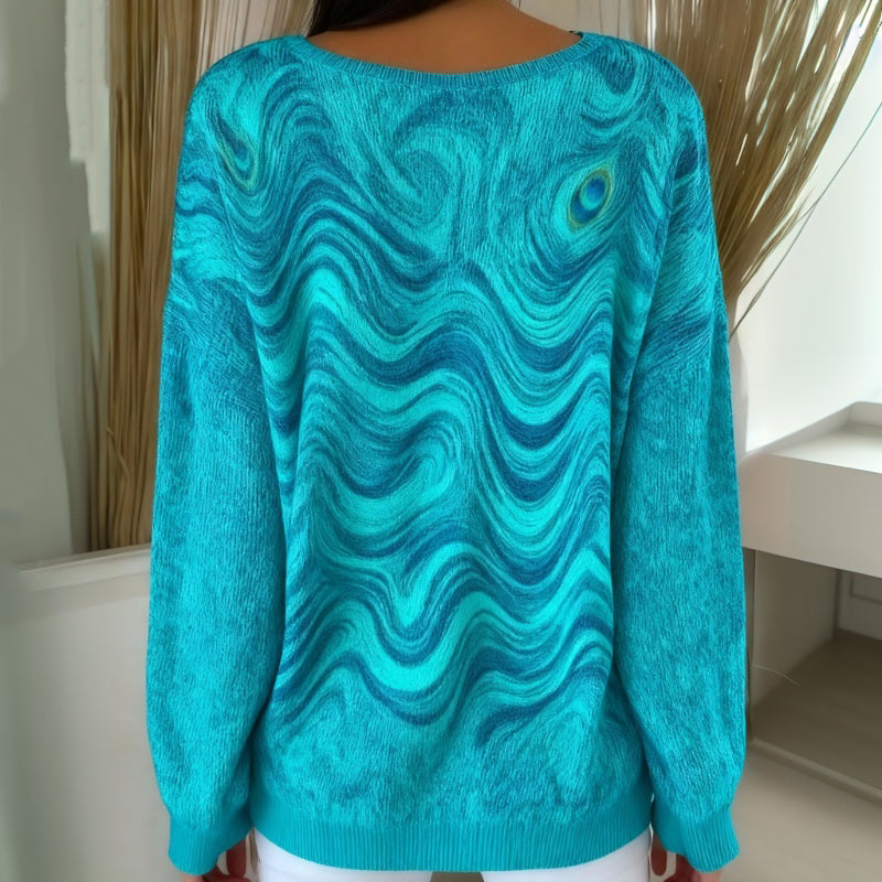 Nyella - T-Camicia Casual con Stampa Sfumata