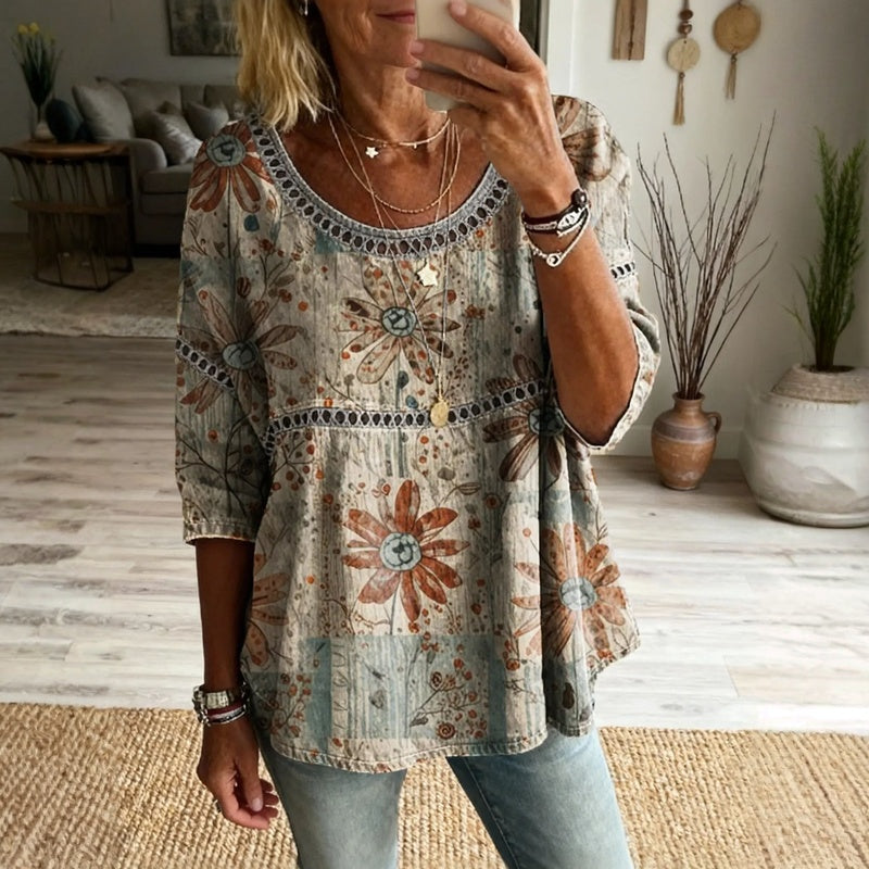 Hannia - Felpa Casual Vintage
