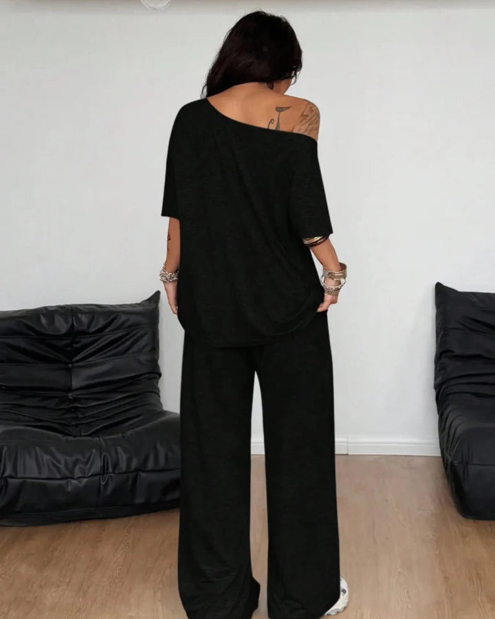 Ratirat - Set Composto da Camicetta e Pantaloni a Zampa