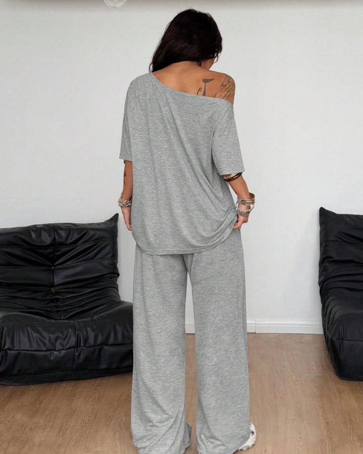 Ratirat - Set Composto da Camicetta e Pantaloni a Zampa