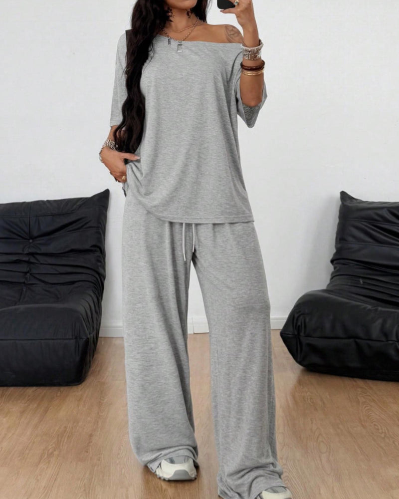 Ratirat - Set Composto da Camicetta e Pantaloni a Zampa