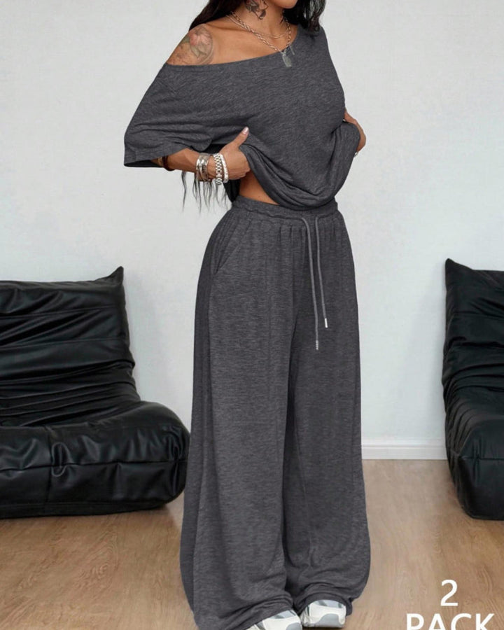 Ratirat - Set Composto da Camicetta e Pantaloni a Zampa