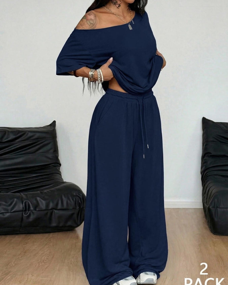 Ratirat - Set Composto da Camicetta e Pantaloni a Zampa