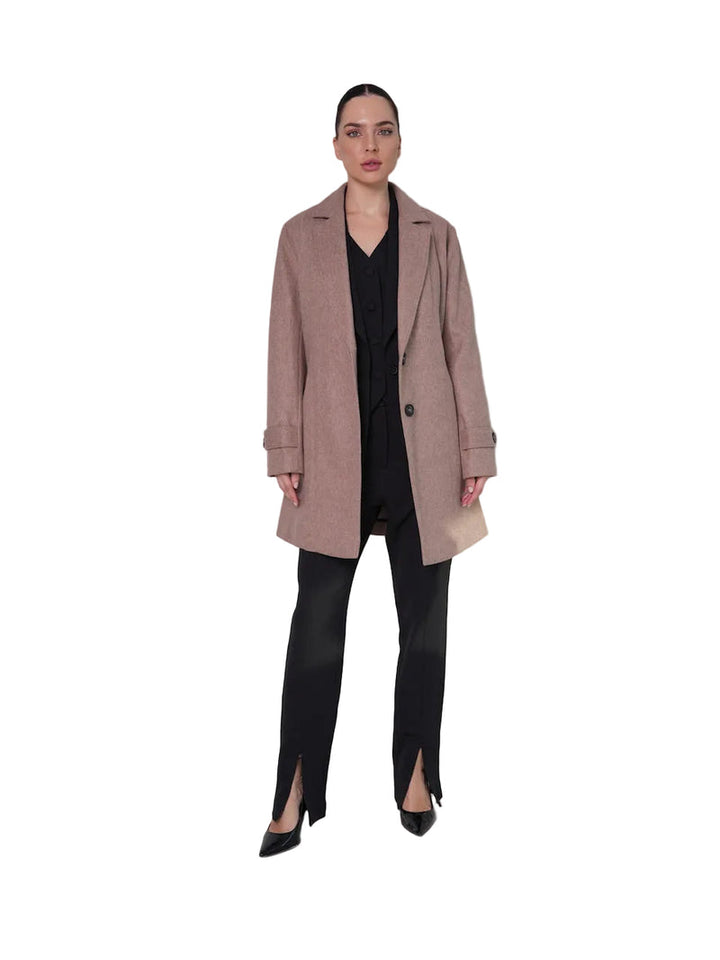 Iseult - Elegante Cappotto Con Cintura Da Annodare