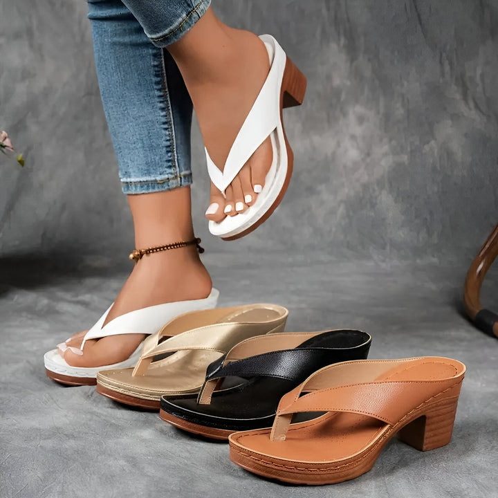 Gerta - Elegante Pantofola Con Tacco Alto