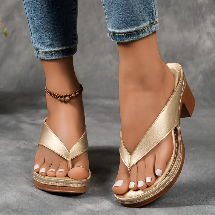 Gerta - Elegante Pantofola Con Tacco Alto