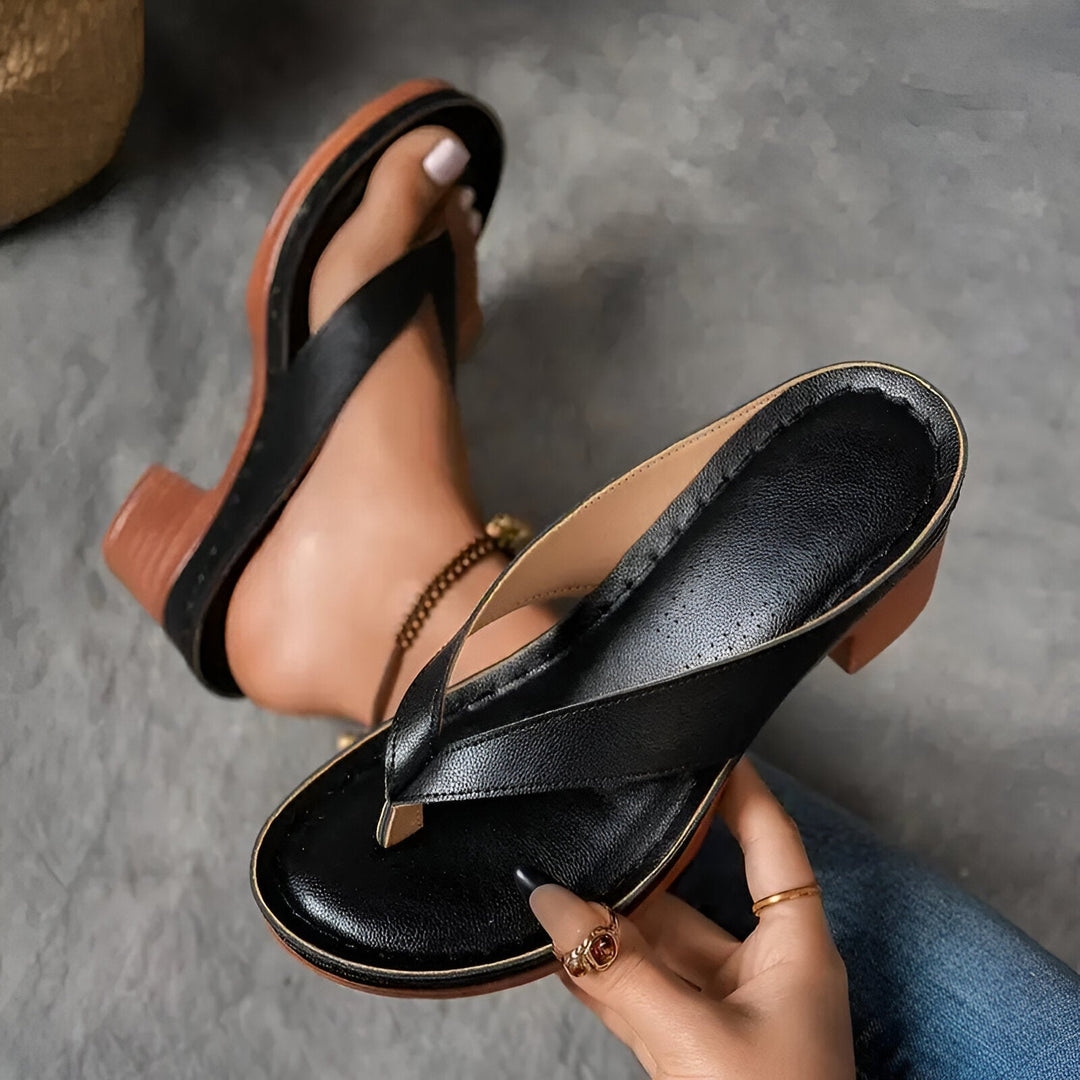 Gerta - Elegante Pantofola Con Tacco Alto