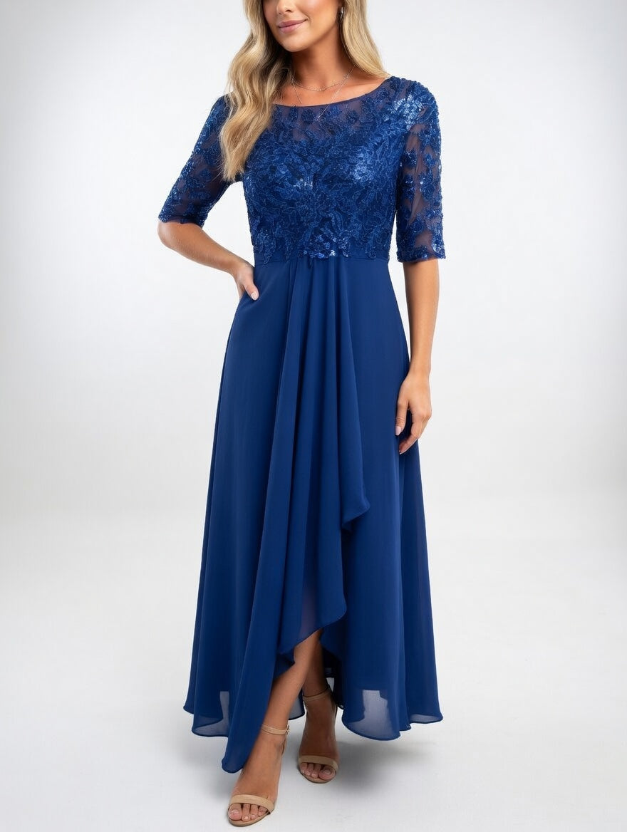 Zerda - Elegante Abito Midi in Pizzo