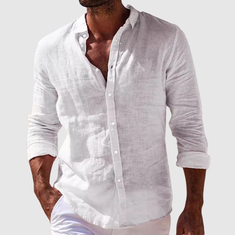 Derrik - Elegante Camicia In Lino in Stile Costiero
