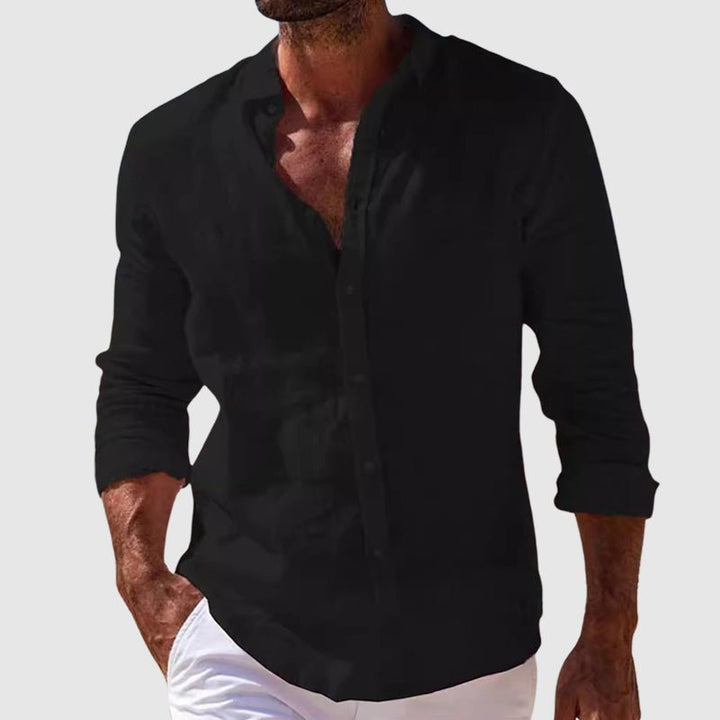 Derrik - Elegante Camicia In Lino in Stile Costiero