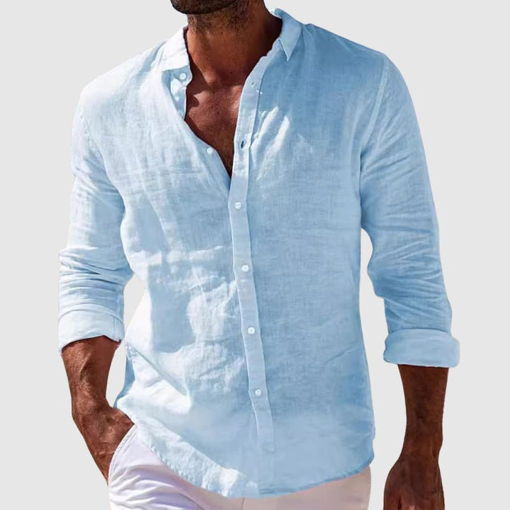 Derrik - Elegante Camicia In Lino in Stile Costiero