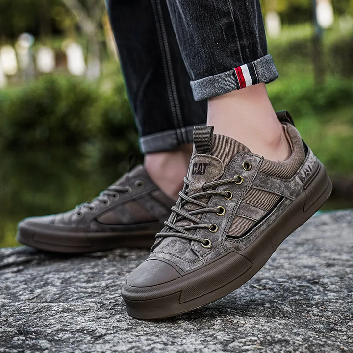 Deller - Scarpe da Ginnastica Casual in Pelle