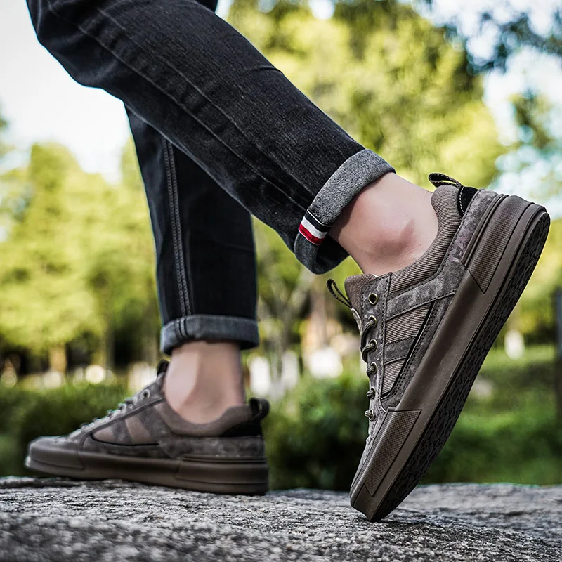 Deller - Scarpe da Ginnastica Casual in Pelle