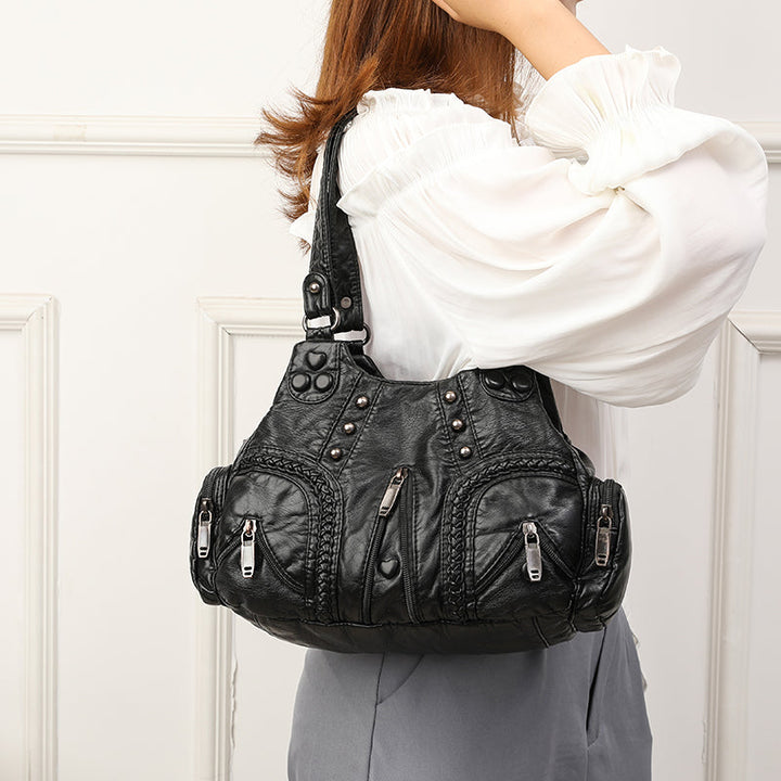 Alician - Borsa Boho con Numerose Tasche con Cerniera