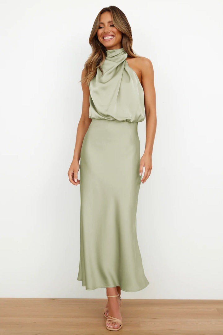 Justyna – Abito lungo con scollo all'americana