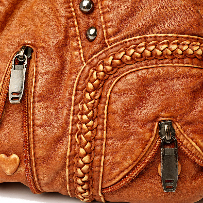 Alician - Borsa Boho con Numerose Tasche con Cerniera