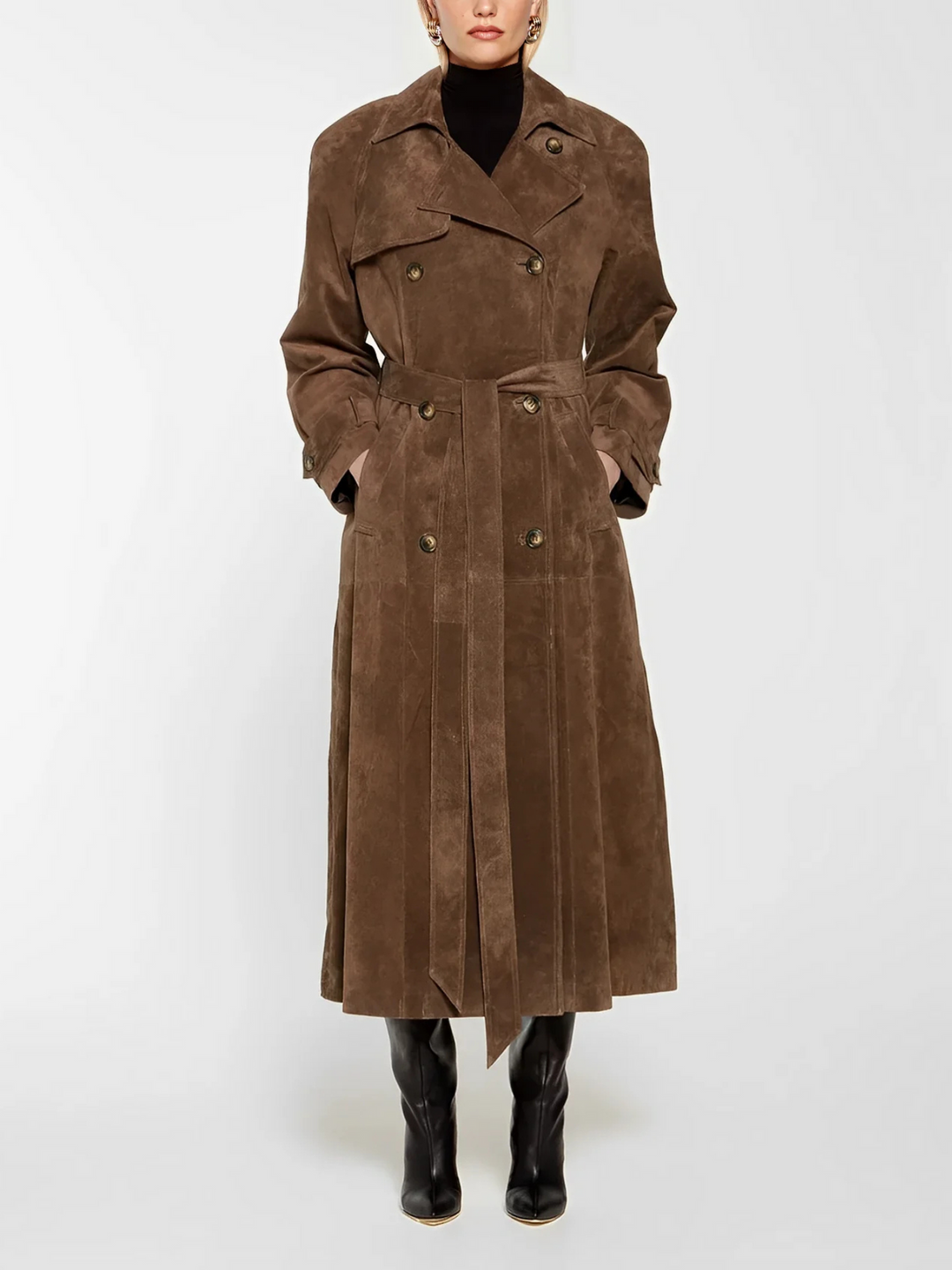 Kay - Trench In Pelle Scamosciata